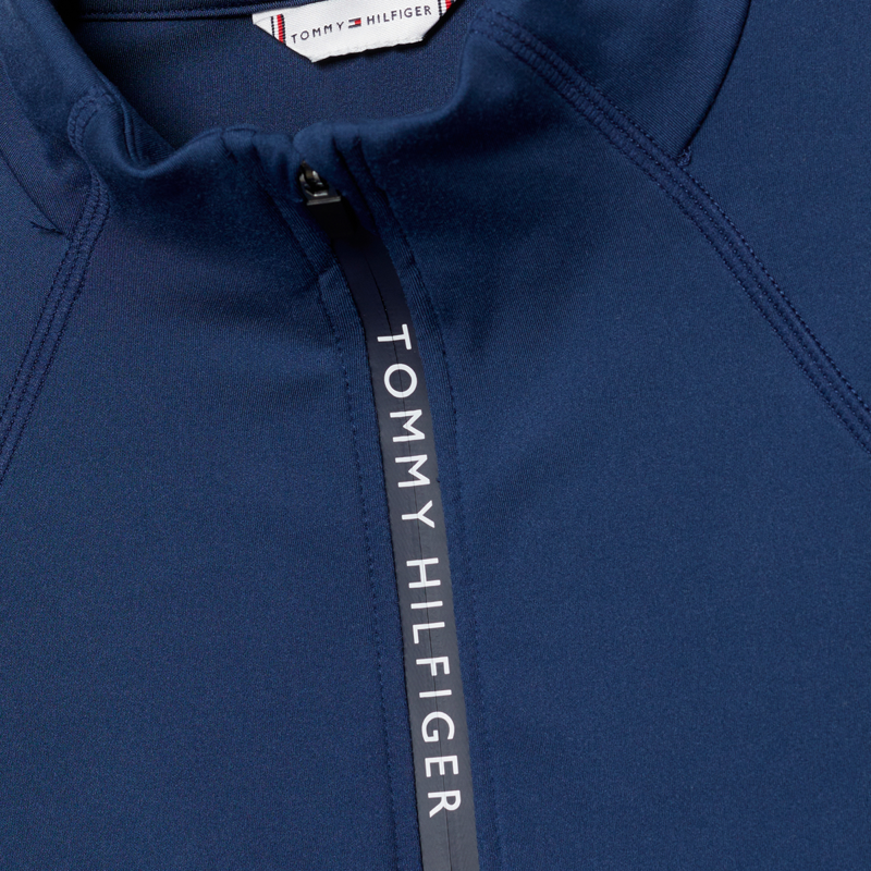 Tommy Hilfiger Women's Thermo 1/4 Zip Base Layer - Indigo Blue-2